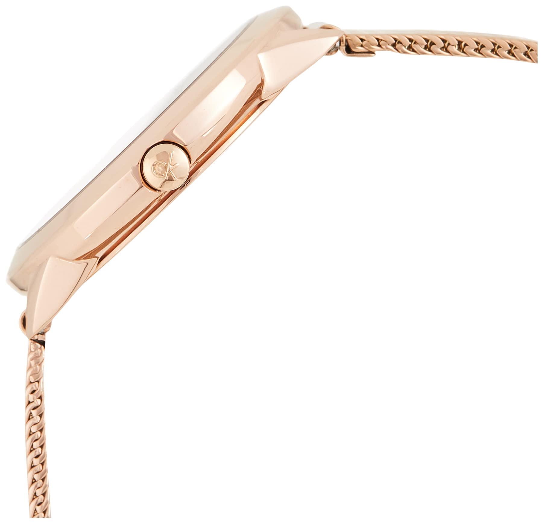  Shop Authentic Calvin Klein Minimal Black Dial Rose Gold Mesh Bracelet Watch for Men - K3M22621 - Luxxuri