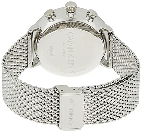  Shop Authentic Calvin Klein High Noon Chronograph Blue Dial Silver Mesh Bracelet Watch for Men - K8M2712N - Luxxuri