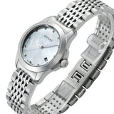  Shop Authentic Gucci G Timeless Diamonds Mother of Pearl Dial Silver Steel Strap Watch For Women - YA126504 - Luxxuri