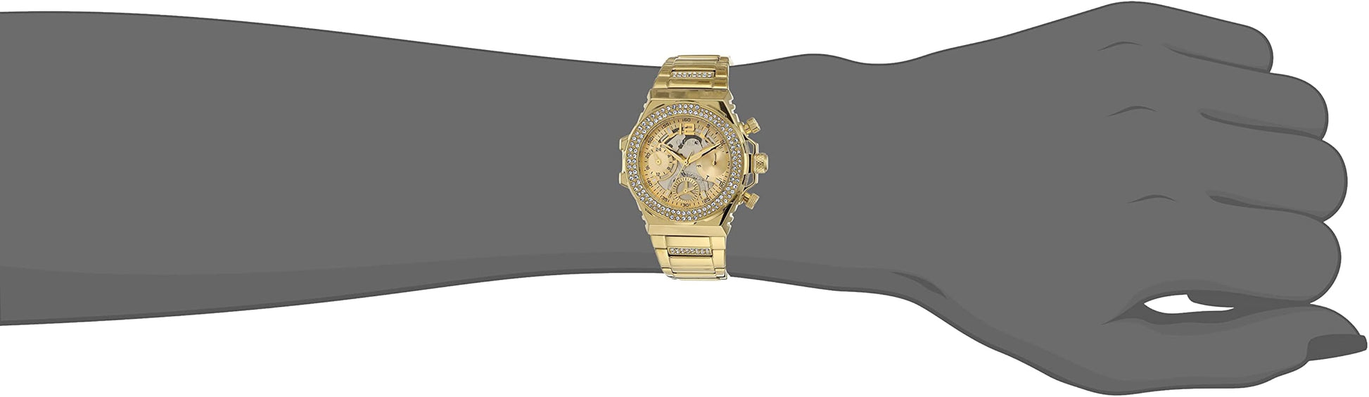  Shop Authentic Guess Fusion Chronograph Gold Dial Gold Steel Strap Watch for Women - GW0552L2 - Luxxuri