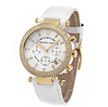  Shop Authentic Michael Kors Parker White Dial with Diamonds White Leather Strap Watch for Women - MK2290 - Luxxuri
