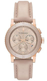  Shop Authentic Burberry Chronograph Rose Gold Dial Beige Leather Strap Watch for Women - BU9704 - Luxxuri