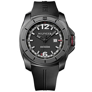  Shop Authentic Tommy Hilfiger Windsurf Black Dial Black Rubber Strap Watch for Men- 1791114 - Luxxuri