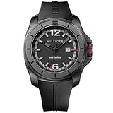  Shop Authentic Tommy Hilfiger Windsurf Black Dial Black Rubber Strap Watch for Men- 1791114 - Luxxuri