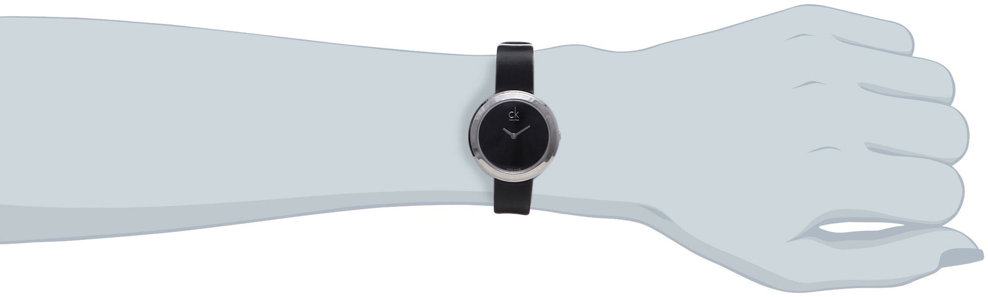  Shop Authentic Calvin Klein Firm Black Dial Black Leather Strap Watch for Women - K3N231C1 - Luxxuri