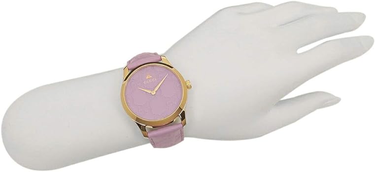  Shop Authentic Gucci G Timeless Quartz Lilac Dial Lilac Leather Strap Watch For Women - YA1264098 - Luxxuri