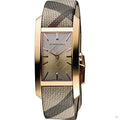  Shop Authentic Burberry The Pioneer Rose Gold Dial Haymarket Brown Leather Strap Watch for Women - BU9408 - Luxxuri