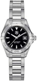  Shop Authentic Tag Heuer Aquaracer Quartz Black Dial Silver Steel Strap Watch for Women - WBD1410.BA0741 - Luxxuri