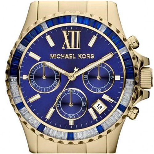  Shop Authentic Michael Kors Everest Chronograph Blue Dial Gold Steel Strap Watch for Women - MK5754 - Luxxuri