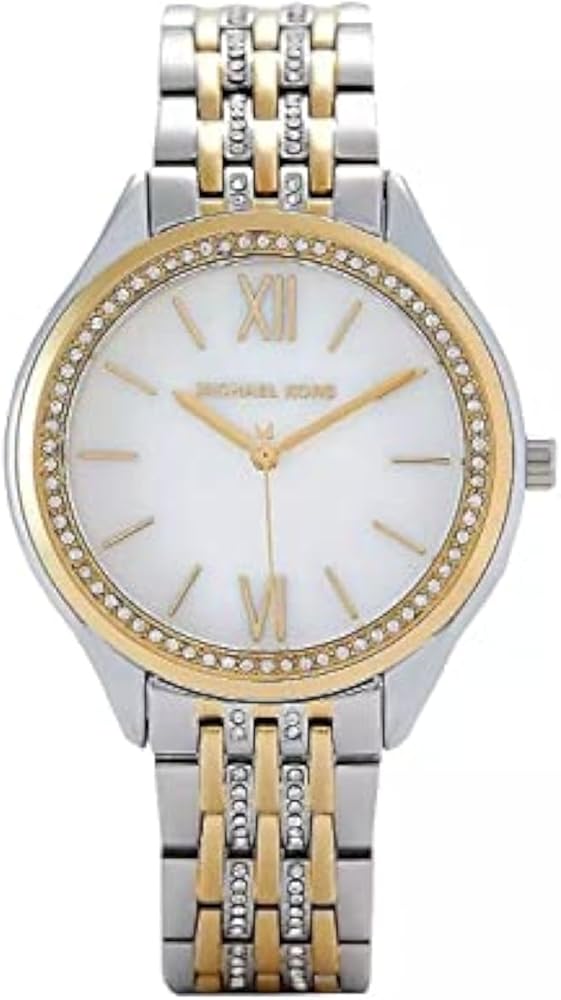  Shop Authentic Michael Kors Mindy Three Hand White Dial Two Tone Steel Strap Watch For Women - MK7084 - Luxxuri