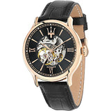  Shop Authentic Maserati Epoca Automatic Skeleton Mechanical Black Watch For Men - R8821118001 - Luxxuri