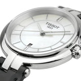  Shop Authentic Tissot T Lady Flamingo Mother of Pearl White Dial Black Leather Strap Watch for Women - T094.210.16.111.00 - Luxxuri