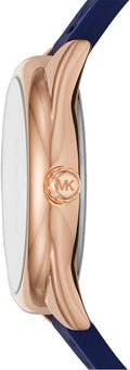  Shop Authentic Michael Kors Janelle Three Hand Blue Dial Blue Rubber Strap Watch For Women - MK7140 - Luxxuri