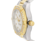  Shop Authentic Tag Heuer Aquaracer Quartz Diamonds Mother of Pearl Dial Two Tone Steel Strap Watch for Women - WBD1423.BB0321 - Luxxuri