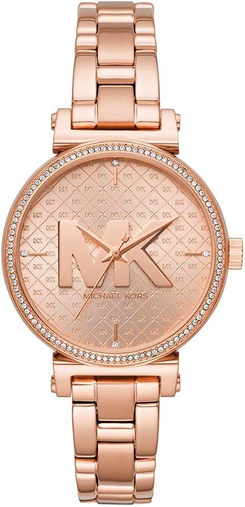  Shop Authentic Michael Kors Sofie Quartz Rose Gold Dial Rose Gold Steel Strap Watch For Women - MK4335 - Luxxuri