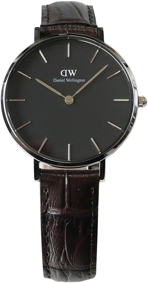  Shop Authentic Daniel Wellington Classic Petite York Black Dial Brown Leather Strap Watch For Women - DW00100182 - Luxxuri