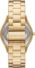 Michael Kors Runway Gold Dial Gold Steel Strap Watch For Women - MK4732