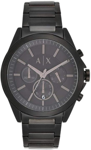  Shop Authentic Armani Exchange Drexler Chronograph Black Dial Black Steel Strap Watch For Men - AX2601 - Luxxuri