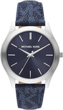  Shop Authentic Michael Kors Slim Runway Analog Blue Dial Blue Leather Strap Watch For Men - MK8907 - Luxxuri
