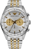  Shop Authentic Emporio Armani Sportivo Chronograph Silver Dial Two Tone Steel Strap Watch For Men - AR5999 - Luxxuri