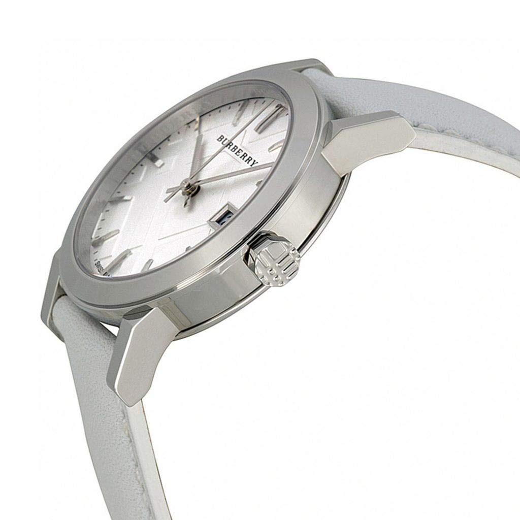  Shop Authentic Burberry The City White Dial White Leather Strap Watch for Women - BU9128 - Luxxuri