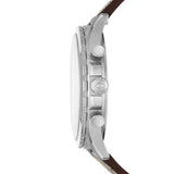  Shop Authentic Fossil Forrester Chronograph White Dial Brown Leather Strap Watch for Men - FS5696 - Luxxuri