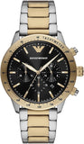  Shop Authentic Emporio Armani Analog Chronograph Black Dial Two Tone Steel Strap Watch For Men - AR11521 - Luxxuri