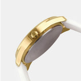  Shop Authentic Guess G-Twist Gold Dial White Rubber Strap Watch for Women - W0911L7 - Luxxuri