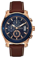  Shop Authentic Guess Pinnacle Chronograph Quartz Blue Dial Brown Leather Strap Watch For Women - W0673G3 - Luxxuri