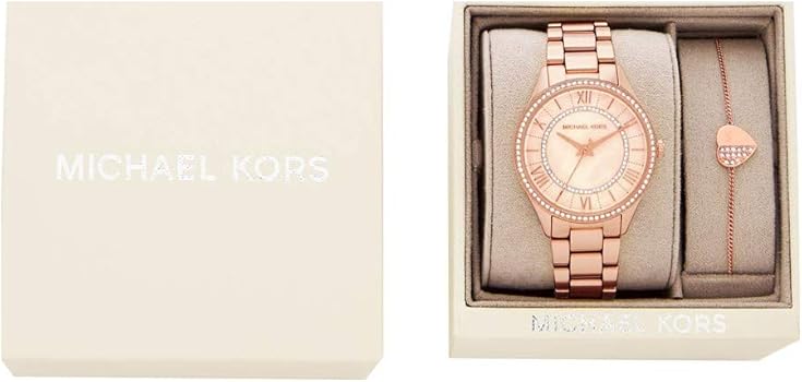  Shop Authentic Michael Kors Lauryn Mother of Pearl Dial Rose Gold Dial Rose Gold Steel Strap Watch For Women - MK4491 - Luxxuri
