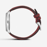 Shop Authentic Gucci G Timeless Automatic Silver Dial Red Leather Strap Watch For Men - YA126346 - Luxxuri