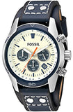  Shop Authentic Fossil Coachman Chronograph White Dial Blue Leather Strap Watch for Men - CH3051 - Luxxuri