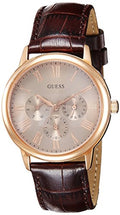  Shop Authentic Guess Wafer Quartz Beige Dial Brown Leather Strap Watch For Men - W0496G1 - Luxxuri