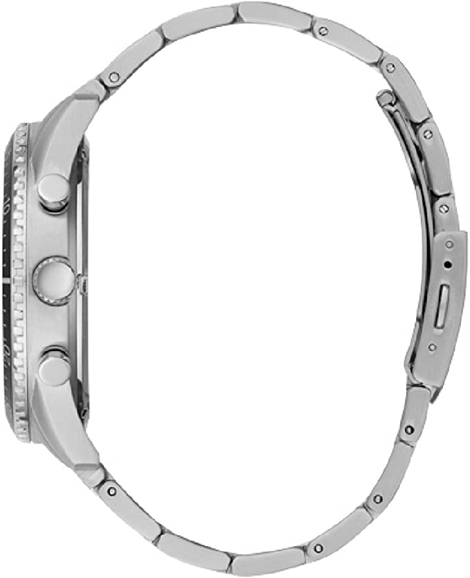  Shop Authentic Guess Odyssey Black Dial Silver Steel Strap Watch For Men - W1107G1 - Luxxuri