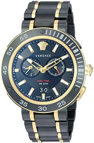  Shop Authentic Versace V Extreme Pro Two Tone Dial Stainless Steel Strap Watch for Men - VCN040017 - Luxxuri