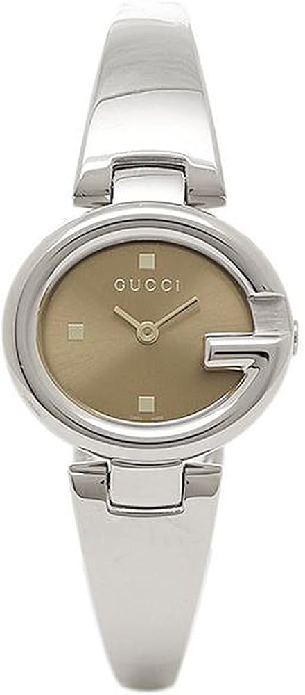  Shop Authentic Gucci Guccissima Quartz Diamonds Brown Dial Silver Steel Strap Watch For Women - YA134503 - Luxxuri