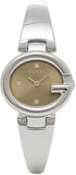  Shop Authentic Gucci Guccissima Quartz Diamonds Brown Dial Silver Steel Strap Watch For Women - YA134503 - Luxxuri