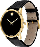  Shop Authentic Movado Museum Classic Quartz Black Dial Black Leather Strap Watch for Men - 0607195 - Luxxuri