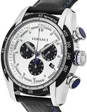  Shop Authentic Versace V-Ray Quartz Silver Dial Black Leather Strap Watch for Men - VDB010014 - Luxxuri