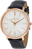 Shop Authentic Michael Kors Jaryn Quartz White Dial Black Leather Strap Watch For Women - MK2472 - Luxxuri