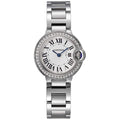  Shop Authentic Cartier Ballon Bleu De Cartier Diamonds White Dial Silver Steel Strap Watch for Women - W4BB0015 - Luxxuri