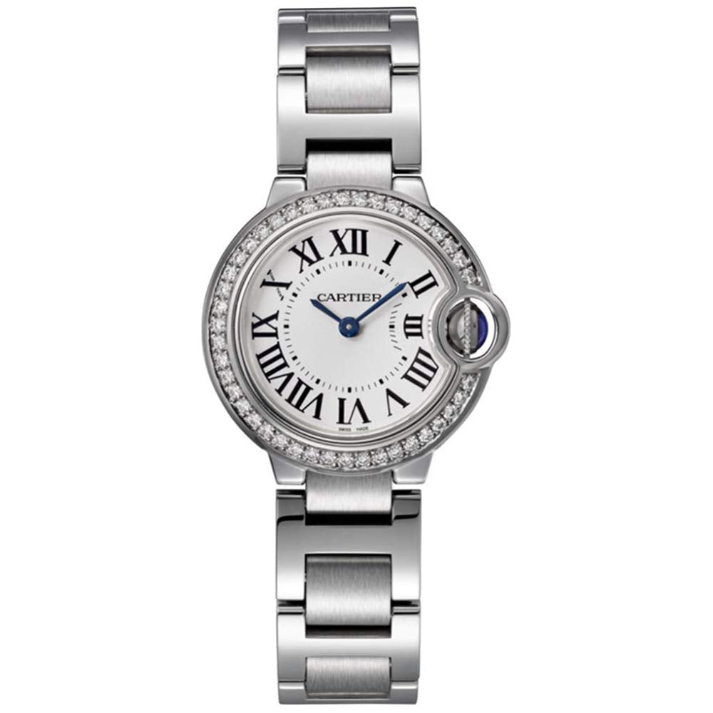  Shop Authentic Cartier Ballon Bleu De Cartier Diamonds White Dial Silver Steel Strap Watch for Women - W4BB0015 - Luxxuri