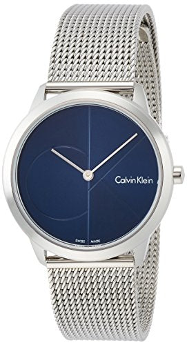  Shop Authentic Calvin Klein Minimal Blue Dial Silver Mesh Bracelet Watch for Women - K3M2212N - Luxxuri