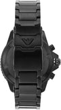  Shop Authentic Emporio Armani Diver Chronograph Black Dial Black Steel Strap Watch For Men - AR11363 - Luxxuri