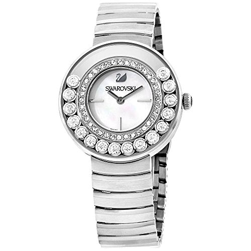  Shop Authentic Swarovski Lovely Crystal Mother of Pearl Dial Silver Steel Strap Watch for Women - 1160307 - Luxxuri