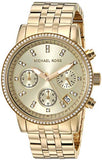  Shop Authentic Michael Kors Runway Chronograph Gold Dial Gold Steel Strap Watch For Women - MK5698 - Luxxuri