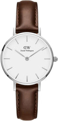 Shop Authentic Daniel Wellington Classic Petite White Dial Brown Leather Strap Watch For Women - DW00100239 - Luxxuri