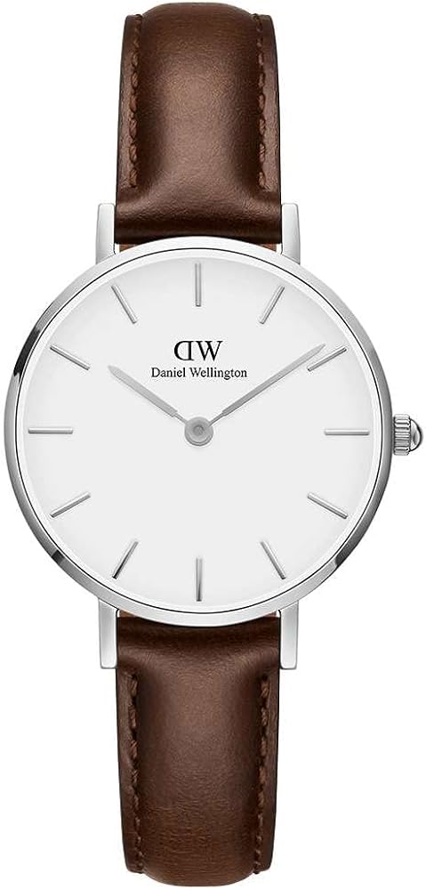  Shop Authentic Daniel Wellington Classic Petite White Dial Brown Leather Strap Watch For Women - DW00100239 - Luxxuri