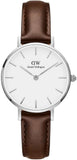  Shop Authentic Daniel Wellington Classic Petite White Dial Brown Leather Strap Watch For Women - DW00100239 - Luxxuri