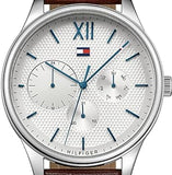  Shop Authentic Tommy Hilfiger Damon Quartz White Dial Brown Leather Strap Watch for Men - 1791418 - Luxxuri